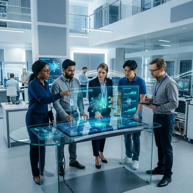 Engineering team collaborating in a modern delivery environment